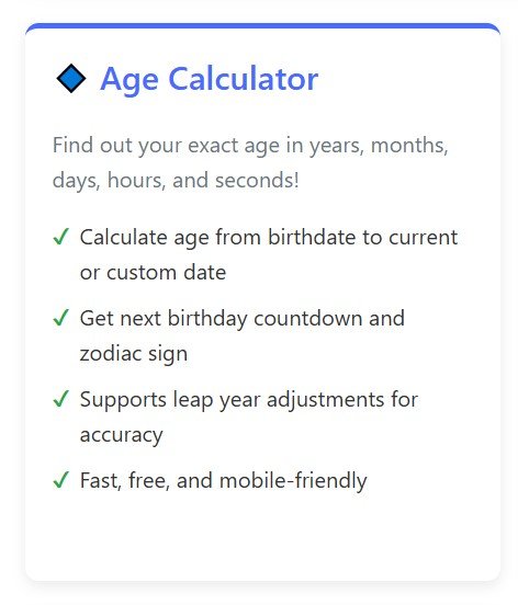 Age calculator