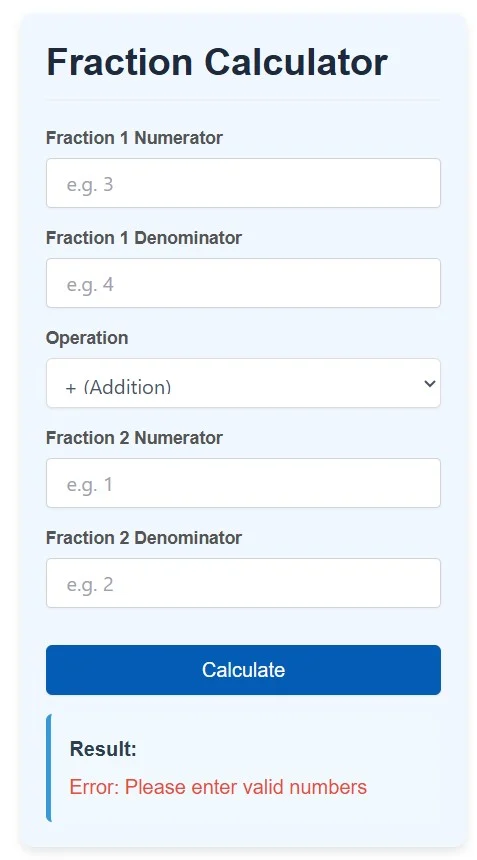 Fraction Decomposition Calculator