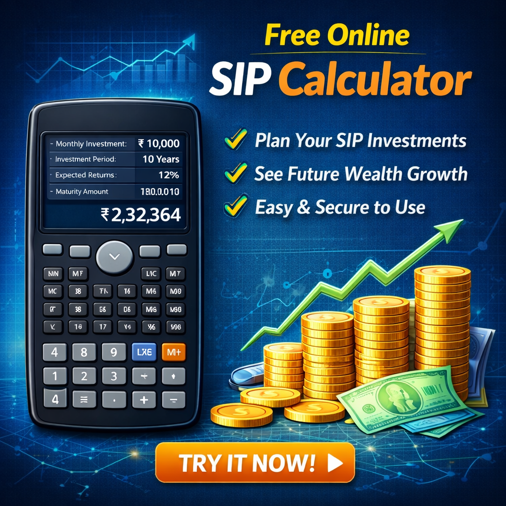 Free SIP calculator online to calculate monthly investment returns and future wealth growth easily