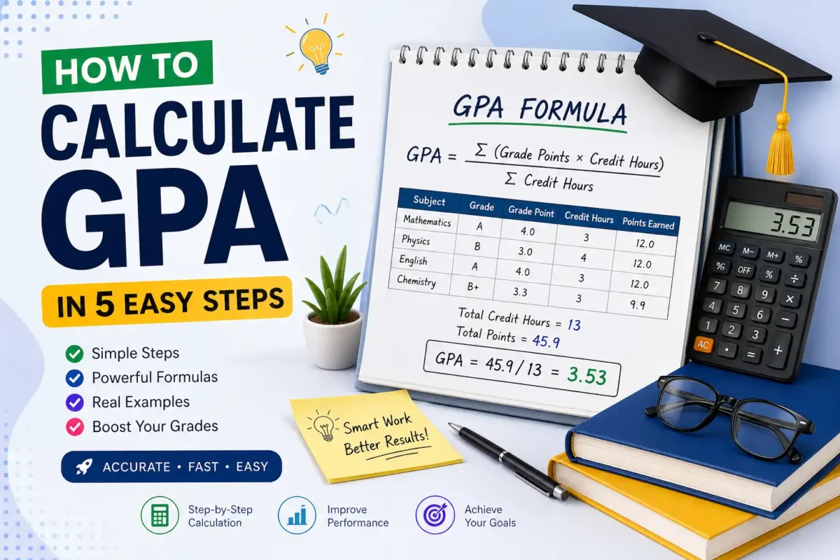 How to calculate gpa in 5 easy steps with formula and real examples